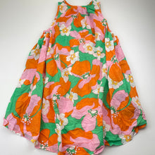 Load image into Gallery viewer, Girls Country Road, colourful floral lightweight cotton dress, EUC, size 5, L: 55cm at front