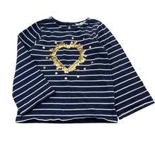 Load image into Gallery viewer, Girls Country Road, cotton top, sequin heart (light mark right sleeve), FUC, size 6,