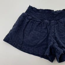 Load image into Gallery viewer, Girls Country Road, lined broderie cotton shorts, elasticated (wash fade), FUC, size 7,