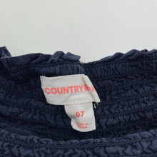 Load image into Gallery viewer, Girls Country Road, lined broderie cotton shorts, elasticated (wash fade), FUC, size 7,