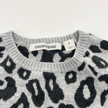Load image into Gallery viewer, Girls Country Road, animal print knit poncho sweater, size S, GUC, size 3-4,