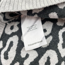 Load image into Gallery viewer, Girls Country Road, animal print knit poncho sweater, size S, GUC, size 3-4,