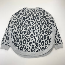 Load image into Gallery viewer, Girls Country Road, animal print knit poncho sweater, size S, GUC, size 3-4,