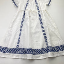 Load image into Gallery viewer, Girls Country Road, lined, embroidered cotton summer dress, EUC, size 8, L: 73cm