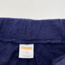 Load image into Gallery viewer, Girls GYMBOREE, navy cotton casual pants, elasticated, inside leg: 51cm, EUC, size 8,