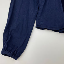 Load image into Gallery viewer, Girls POLO RALPH LAUREN, button-up navy cotton long sleeve top, GUC, size 8-10,