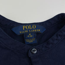 Load image into Gallery viewer, Girls POLO RALPH LAUREN, button-up navy cotton long sleeve top, GUC, size 8-10,