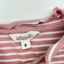 Load image into Gallery viewer, Girls Milkshake, ribbed long sleeve top, flip sequin flamingo, GUC, size 8,