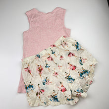 Load image into Gallery viewer, Girls Petite Papinelle, cotton pyjama singlet & shorts, ballerinas, EUC, size 8-10,