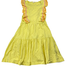 Load image into Gallery viewer, Girls Milkshake, yellow cotton ruffle summer dress, EUC, size 8, L: 70cm