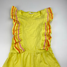 Load image into Gallery viewer, Girls Milkshake, yellow cotton ruffle summer dress, EUC, size 8, L: 70cm