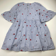 Load image into Gallery viewer, Girls Seed, lined, embroidered cotton dress, rainbows, EUC, size 7, L: 61cm