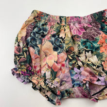 Load image into Gallery viewer, Girls Dimples, lightweight floral cotton shorts / bloomers, EUC, size 00-0,