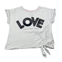 Load image into Gallery viewer, Girls Calvin Klein Jeans, cotton tee / top, sequins, FUC, size 8-10,