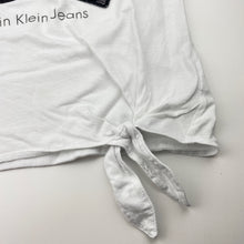 Load image into Gallery viewer, Girls Calvin Klein Jeans, cotton tee / top, sequins, FUC, size 8-10,