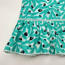 Load image into Gallery viewer, Girls Country Road, lightweight cotton dress, olives, EUC, size 7, L: 67cm