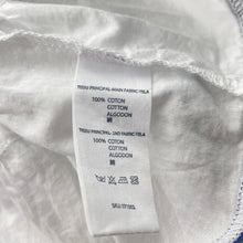 Load image into Gallery viewer, Girls Chateau de Sable, lined blue & white stripe cotton dress, GUC, size 8, L: 70cm