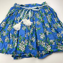 Load image into Gallery viewer, Girls Coco and Ginger, hand made, lightweight floral cotton skirt, elasticated, L:39cm, EUC, size 8,