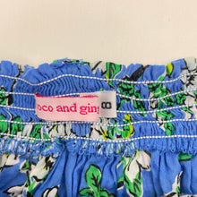 Load image into Gallery viewer, Girls Coco and Ginger, hand made, lightweight floral cotton skirt, elasticated, L:39cm, EUC, size 8,