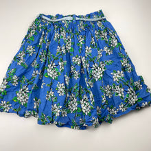 Load image into Gallery viewer, Girls Coco and Ginger, hand made, lightweight floral cotton skirt, elasticated, L:39cm, EUC, size 8,