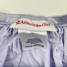 Load image into Gallery viewer, Girls American Girl, lightweight cotton & sequin skirt, elasticated, L:35cm, EUC, size 10-12,