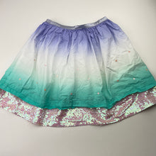 Load image into Gallery viewer, Girls American Girl, lightweight cotton & sequin skirt, elasticated, L:35cm, EUC, size 10-12,