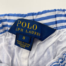 Load image into Gallery viewer, Girls POLO RALPH LAUREN, lined lightweight cotton shorts, elasticated, GUC, size 8,