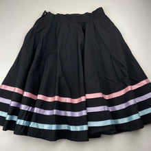 Load image into Gallery viewer, Girls BLOCH, full circle character skirt, pastel ribbons, adjustable, GUC, size 6-8,
