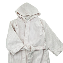 Load image into Gallery viewer, Girls SHERIDAN kids, pink stripe cotton dressing gown / bath robe, GUC, size 6-8,