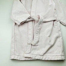 Load image into Gallery viewer, Girls SHERIDAN kids, pink stripe cotton dressing gown / bath robe, GUC, size 6-8,