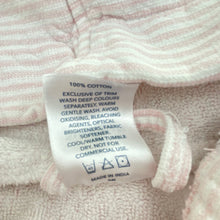 Load image into Gallery viewer, Girls SHERIDAN kids, pink stripe cotton dressing gown / bath robe, GUC, size 6-8,