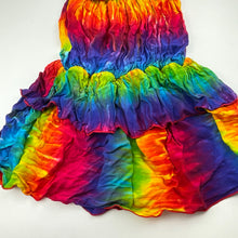 Load image into Gallery viewer, Girls YOUNG FASHION, hand made tie dyed skirt, elasticated, L: 64cm, EUC, size 8,
