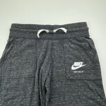 Load image into Gallery viewer, Girls Nike, organic cotton blend cropped pants, elasticated, Inside leg: 34.5cm, EUC, size 8-9,