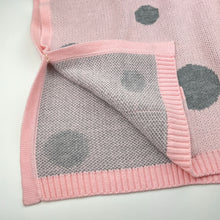Load image into Gallery viewer, Girls Milkshake, pink & grey knit hooded poncho sweater, GUC, size 7-8,