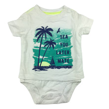 Load image into Gallery viewer, Carter's 2 in 1 cotton t-shirt / romper bodysuit, size 0, Pre-loved