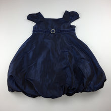 Load image into Gallery viewer, Girls Cherokee, navy satin effect formal / party dress, GUC, size 2