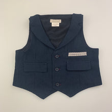 Load image into Gallery viewer, Boys Mamas & Papas, blue pin stripe formal vest / waistcoat, EUC, size 0