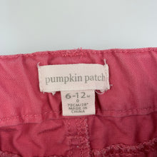 Load image into Gallery viewer, Boys Pumpkin Patch, pink cotton chino pants, adjustable, belt, EUC, size 0