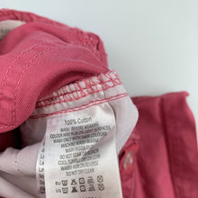 Load image into Gallery viewer, Boys Pumpkin Patch, pink cotton chino pants, adjustable, belt, EUC, size 0