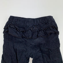 Load image into Gallery viewer, Girls Baby Baby, lined dark navy corduroy pants, elasticated, EUC, size 00