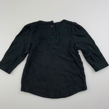 Load image into Gallery viewer, Girls Baby Berry, black cotton long sleeve t-shirt / top, GUC, size 000