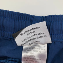 Load image into Gallery viewer, Unisex A-League Official, Sydney FC lightweight shorts, elasticated, EUC, size 0