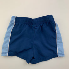 Load image into Gallery viewer, Unisex A-League Official, Sydney FC lightweight shorts, elasticated, EUC, size 0
