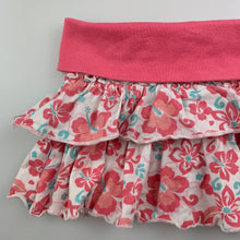Load image into Gallery viewer, Girls Blue Seven, floral tiered skirt, elasticated, FUC, size 0