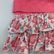 Load image into Gallery viewer, Girls Blue Seven, floral tiered skirt, elasticated, FUC, size 0