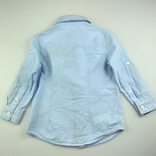 Load image into Gallery viewer, Boys Peter Morrissey, blue lightweight cotton long sleeve shirt, FUC, size 4