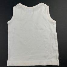 Load image into Gallery viewer, Boys H+T, white cotton singlet / tank top, FUC, size 0