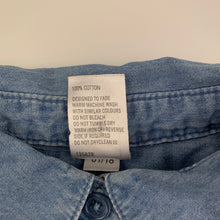 Load image into Gallery viewer, Girls Clothing & Co, blue chambray cotton long sleeve shirt, GUC, size 8