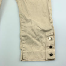 Load image into Gallery viewer, Girls Material Girl, beige stretch cotton cropped pants, adjustable, Inside leg: 36.5cm, GUC, size 8
