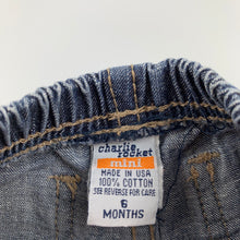 Load image into Gallery viewer, Boys Charlie Rocket, blue denim shorts, elasticated, EUC, size 6 months